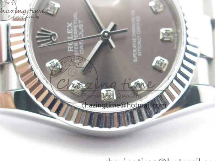 0416 Datejust 31mm 278275 SS BP Maker Best Edition Gray Crystals Markers Dial on SS President Bracelet SunProtective 3090